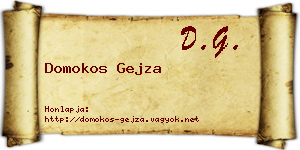 Domokos Gejza névjegykártya